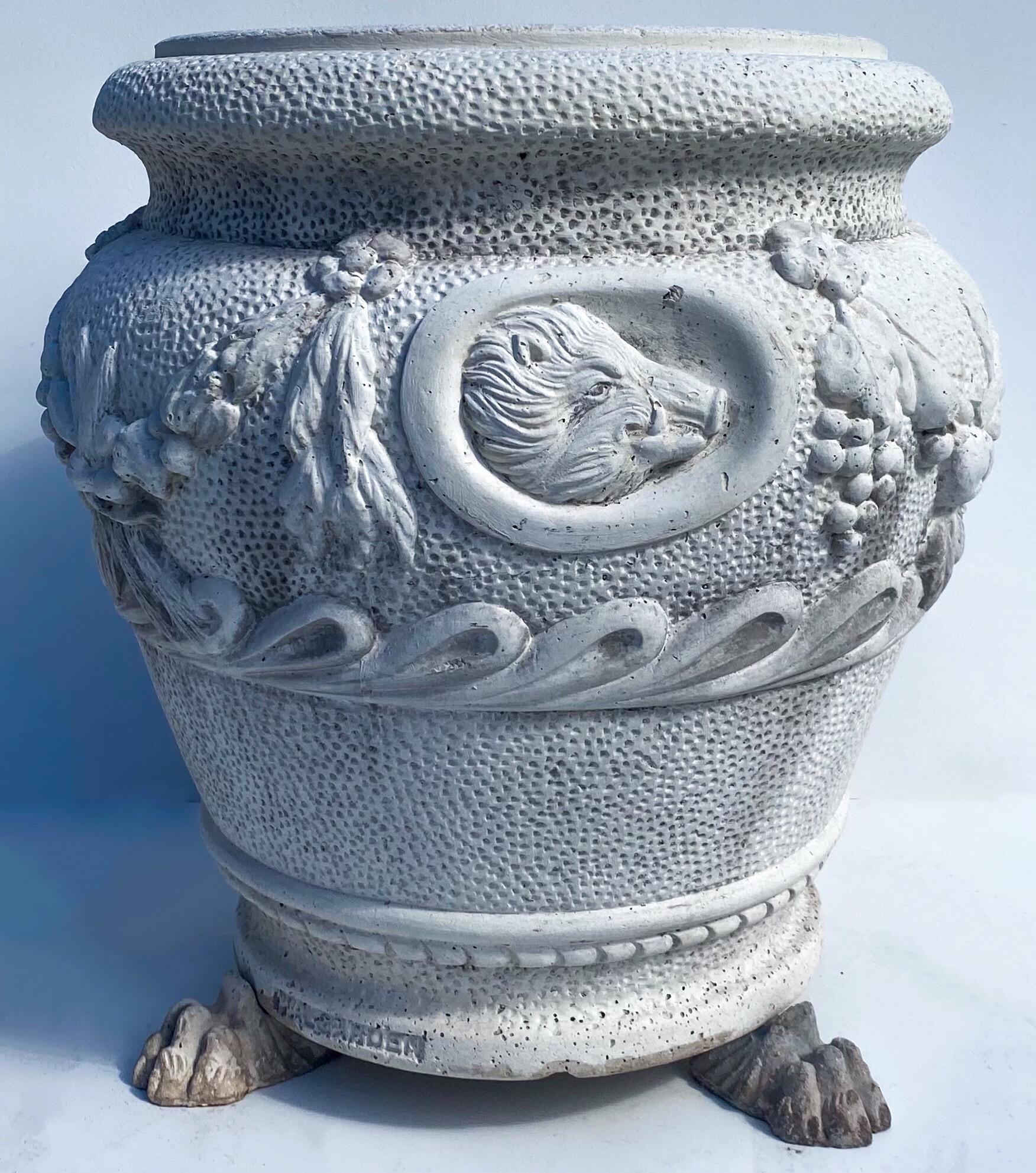 20th Century Large Italian Neoclassical Style Planters by Italgarden, a Pair In Good Condition In Kennesaw, GA