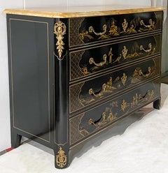 20th C. Louis XIV Style Collector’s Ed. Chinoiserie Commode by Baker Furniture
