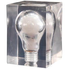 20th Century Lucite Light Bulb Sculpture