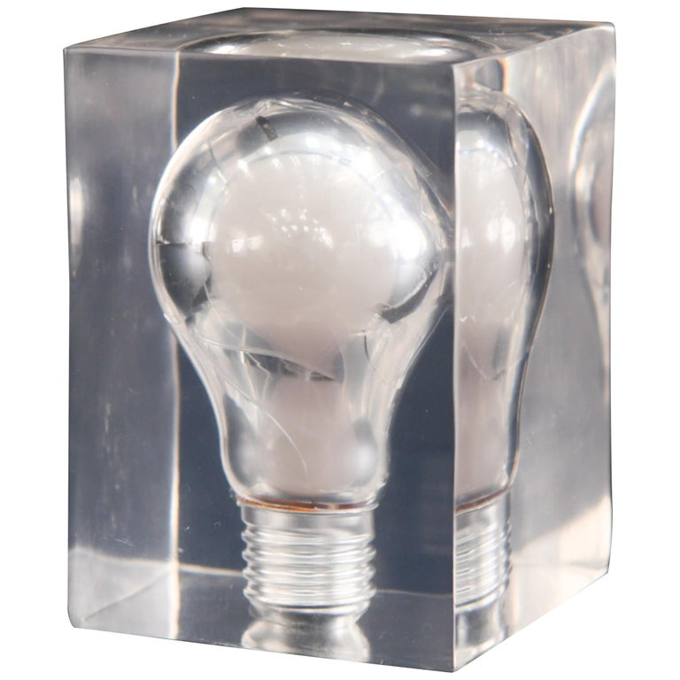 20th Century Lucite Light Bulb Sculpture For Sale at 1stDibs