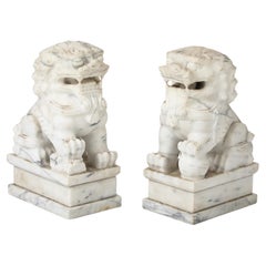 Perros Foo de Mármol del Siglo XX, Decoración de Jardín