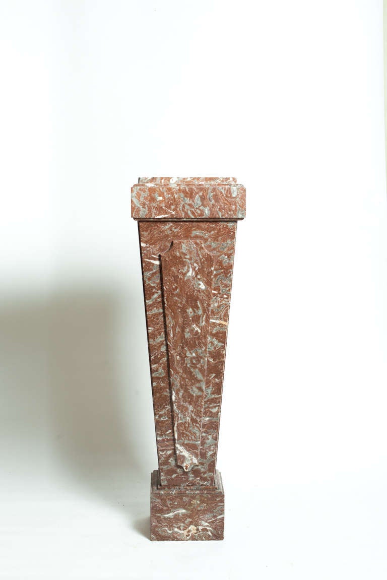 Marble pedestal, early 20th century.