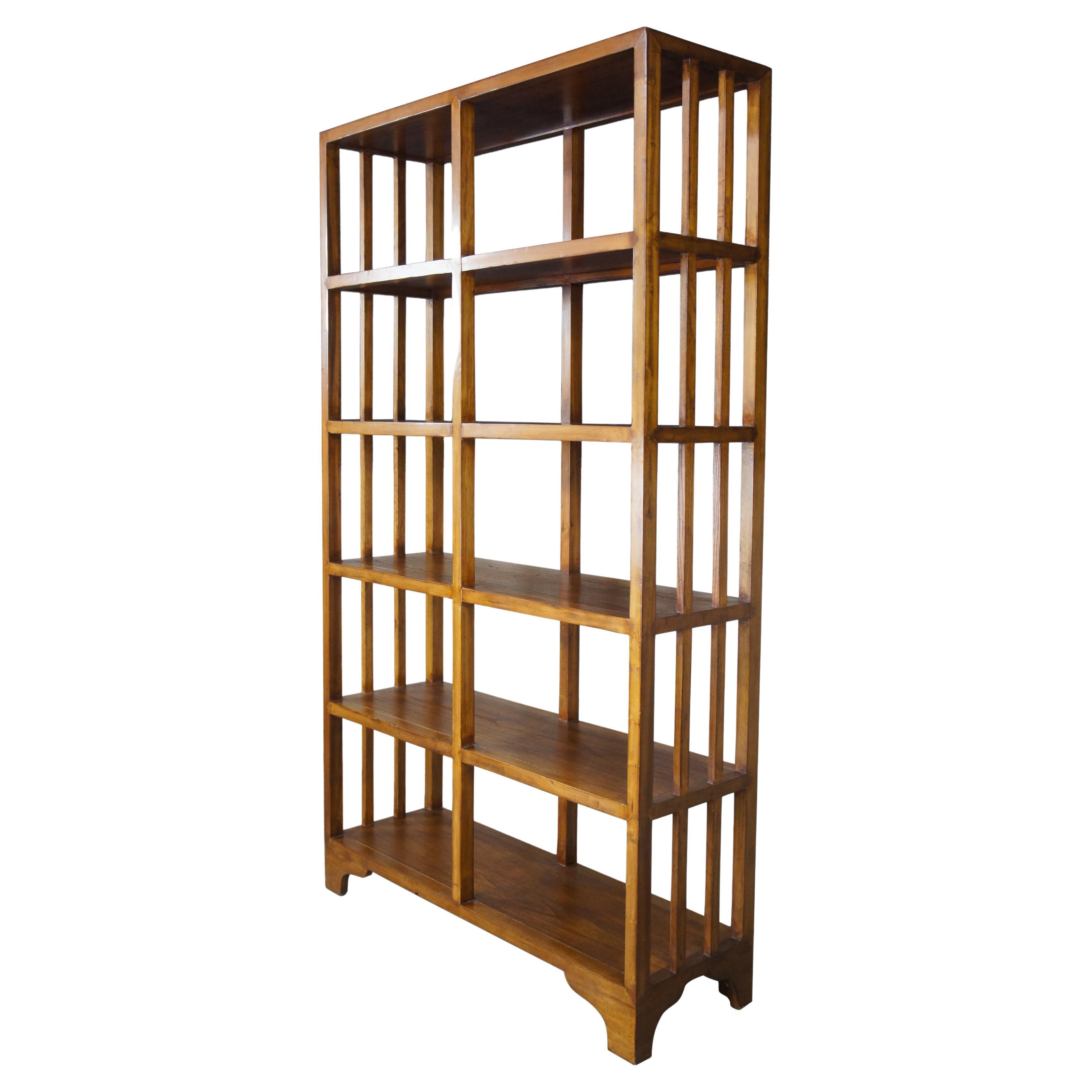 20th C. Mission Arts 
Crafts Oak Bookcase Etagere Bookshelf Room Divider
