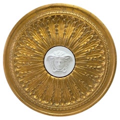 20th-C. Neo-Classical Style Gilded Sunburst Medallion by Versace / Rosenthal