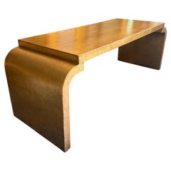 20th-C. Neo-Classical Style Gold Leaf Waterfall Coffee Table Att. Dennis & Leen