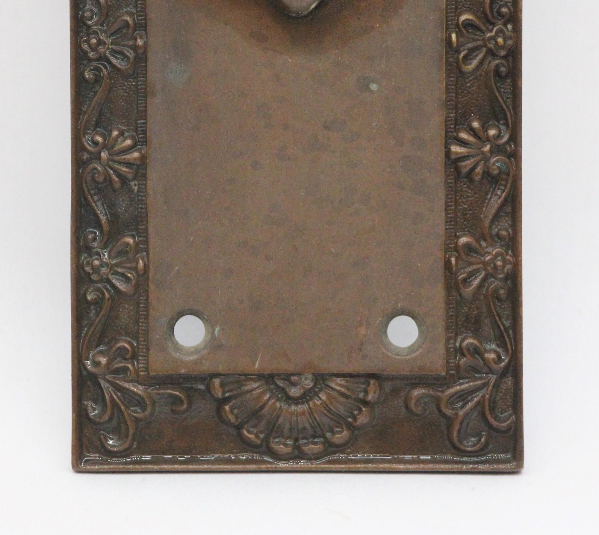 20th C. Neoclassical Bronze Entry Door Pull 17.5 in. High In Good Condition In New York, NY