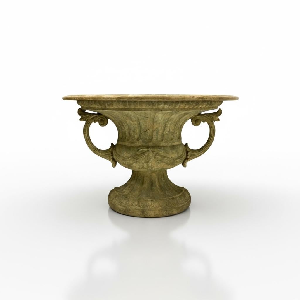 20th-C. Neoclassical Style Urn Form Console Tables With Marble Tops, Pair For Sale 2