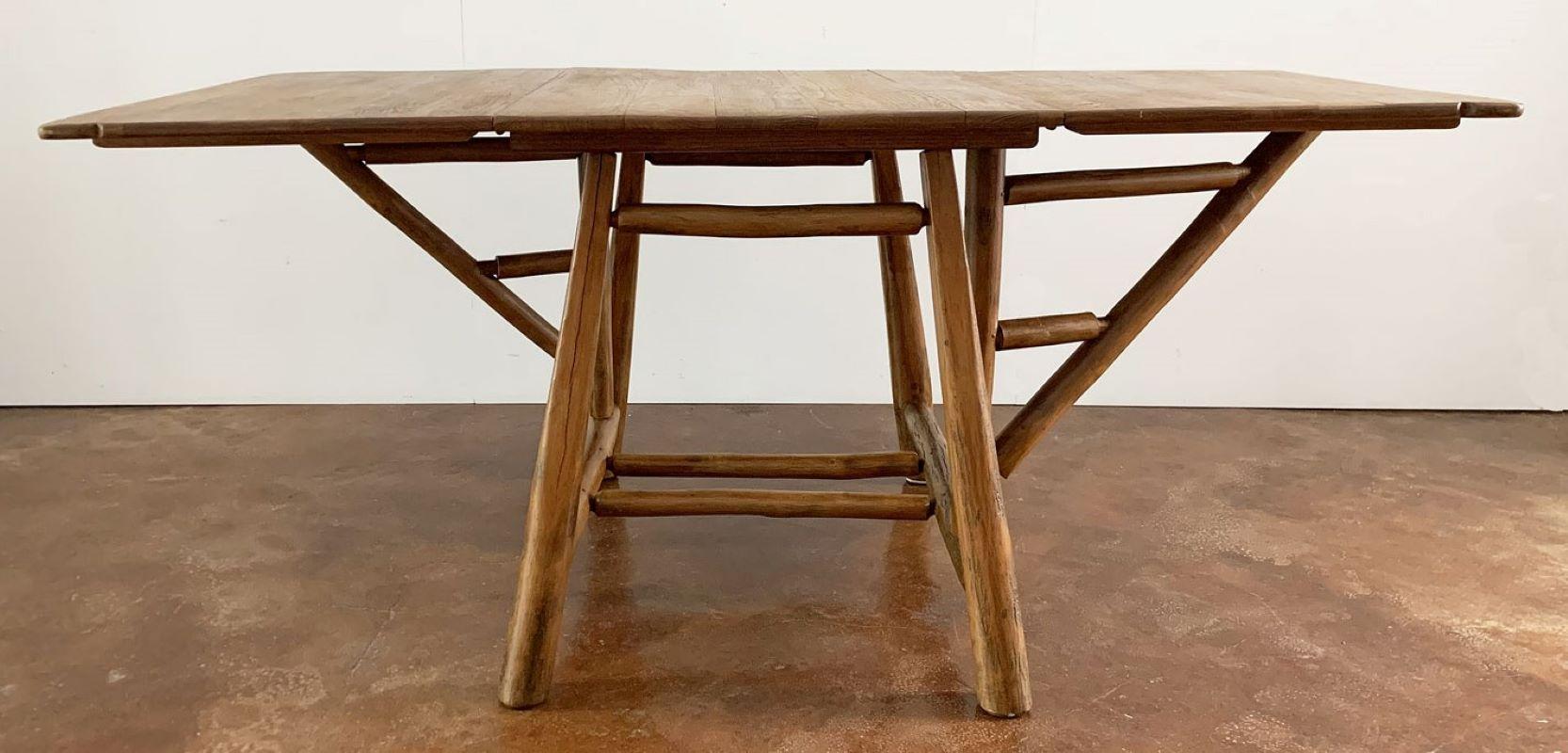 American 20th C Old Hickory Drop Leaf Table