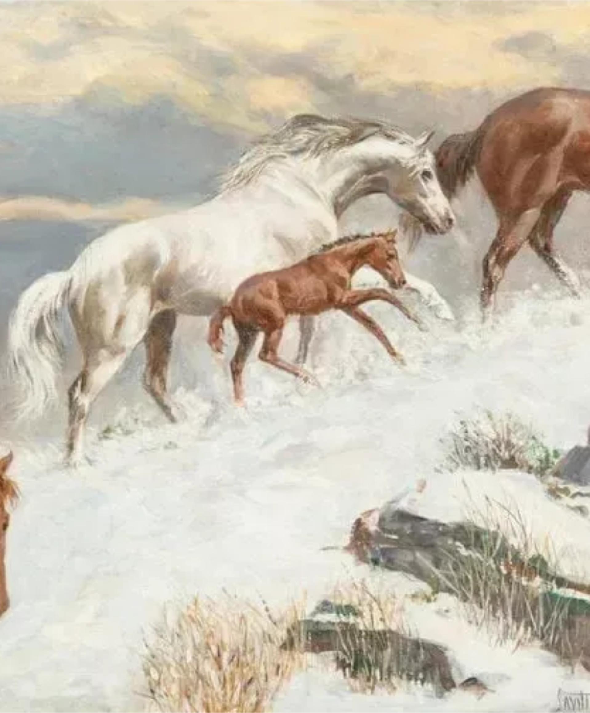 20th C. On Panel, Signed by Sam Savitt, Western, 