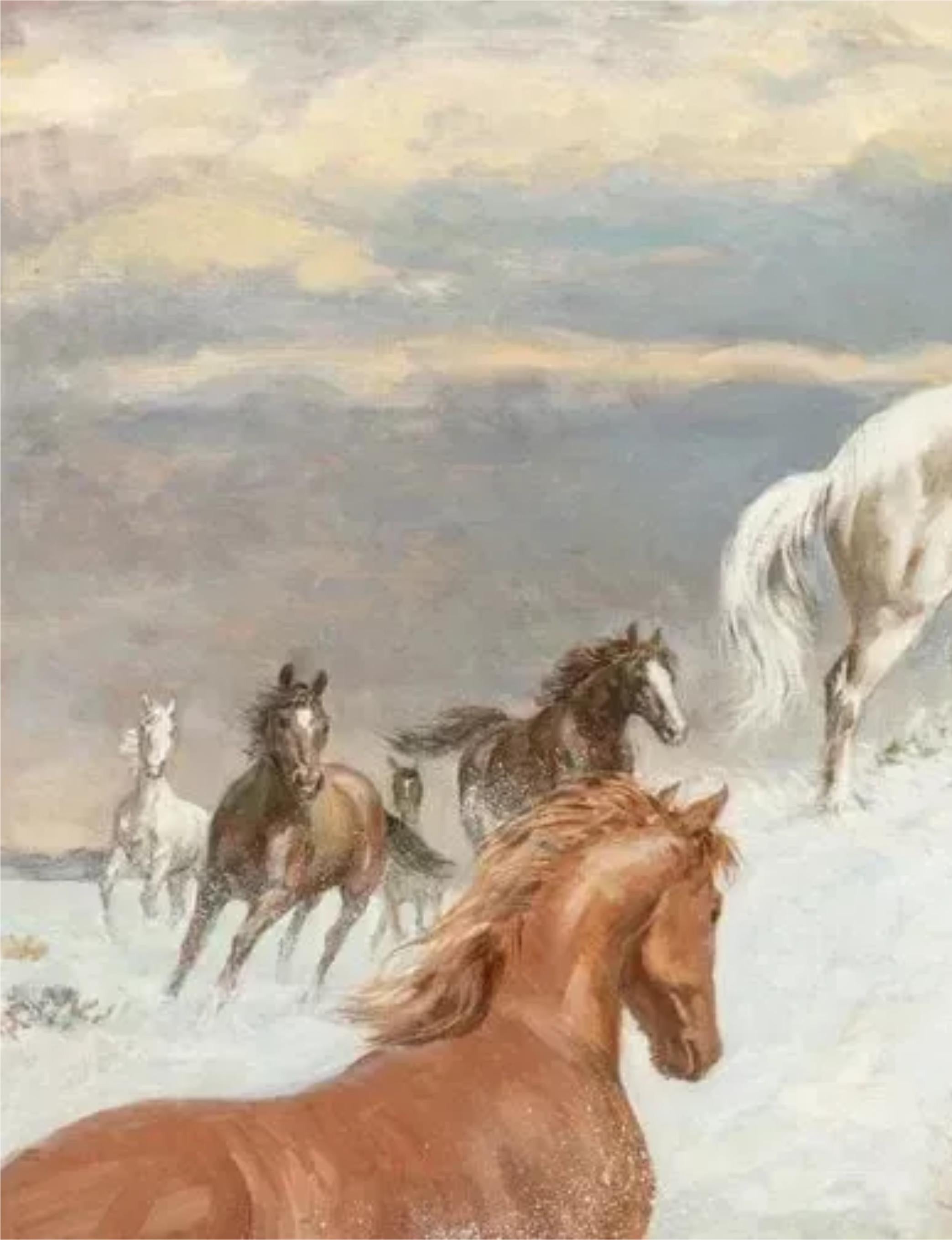 Late 20th Century 20th C. On Panel, Signed by Sam Savitt, Western, 