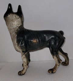 20th C Original Painted Hubley Boston Terrier Doorstop