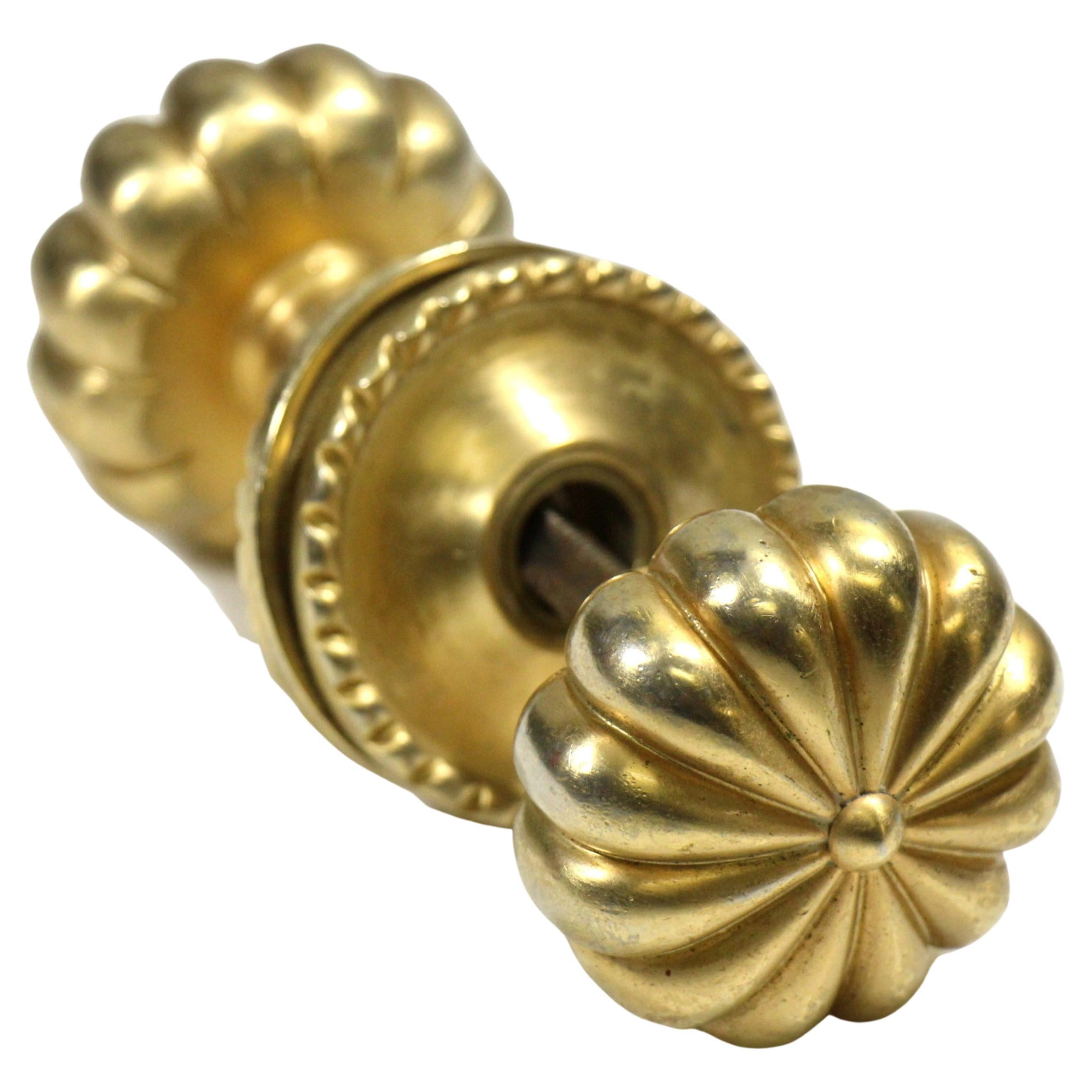 1887 Lockwood Vernacular Brass Door Knob Set For Sale at 1stDibs