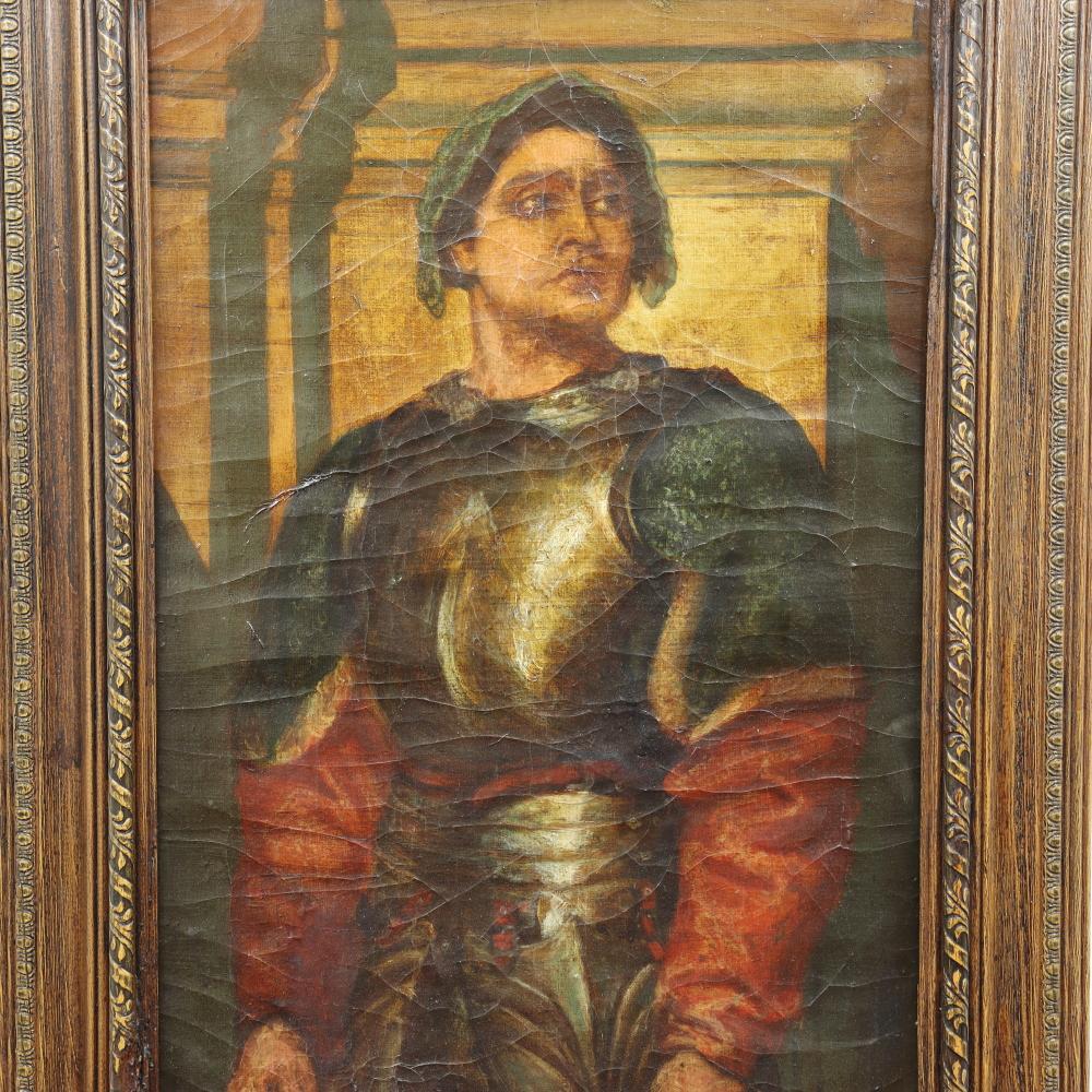 20. Jahrhundert Porträt eines jungen spanischen Conquistadors Öl auf Leinwand (Handbemalt) im Angebot