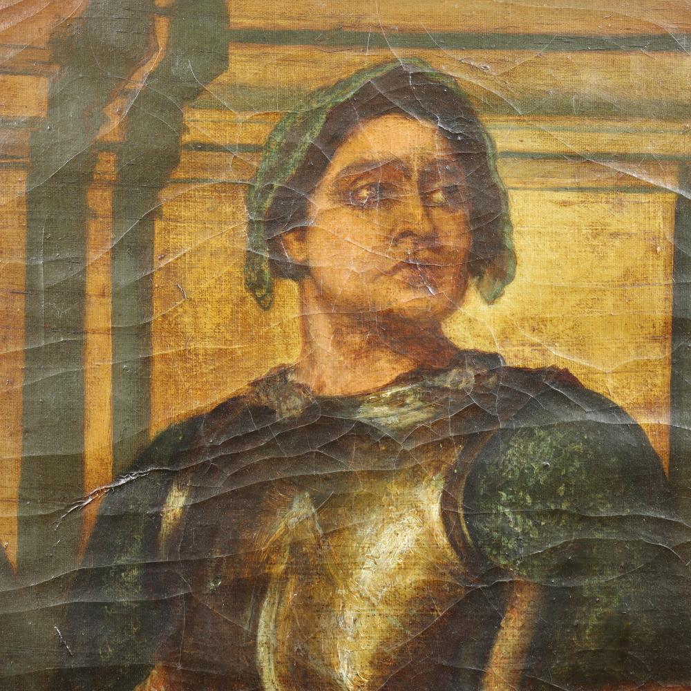 20. Jahrhundert Porträt eines jungen spanischen Conquistadors Öl auf Leinwand im Angebot 1