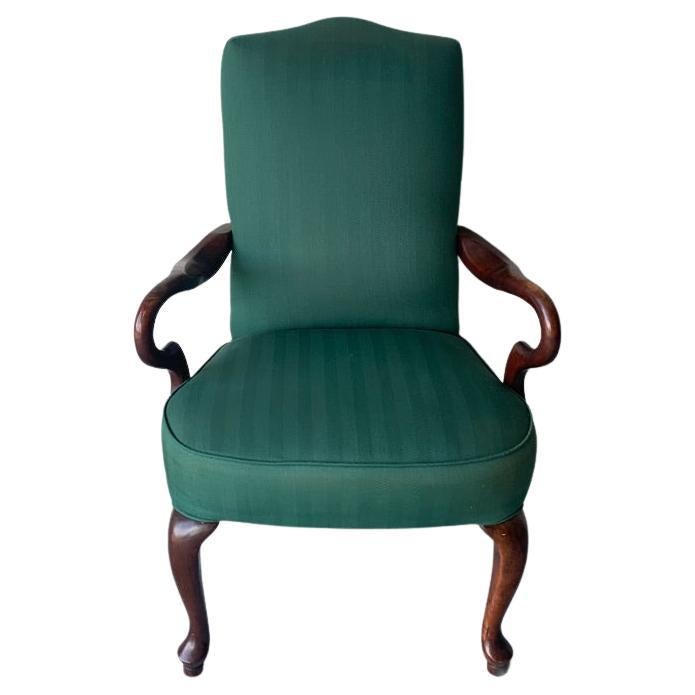 20th Century Queen Anne Chair Herringbone Pattern In Good Condition For Sale In Clermont, FL