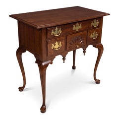 20th-C. Queen Anne Style Carved Mahogany Low Boy / Chest By Councill Craftsman