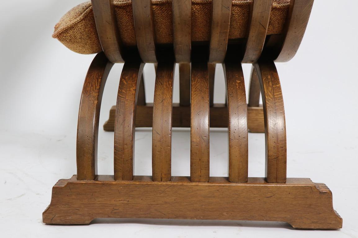 20th Century Savronarola Chair in Solid Oak 8