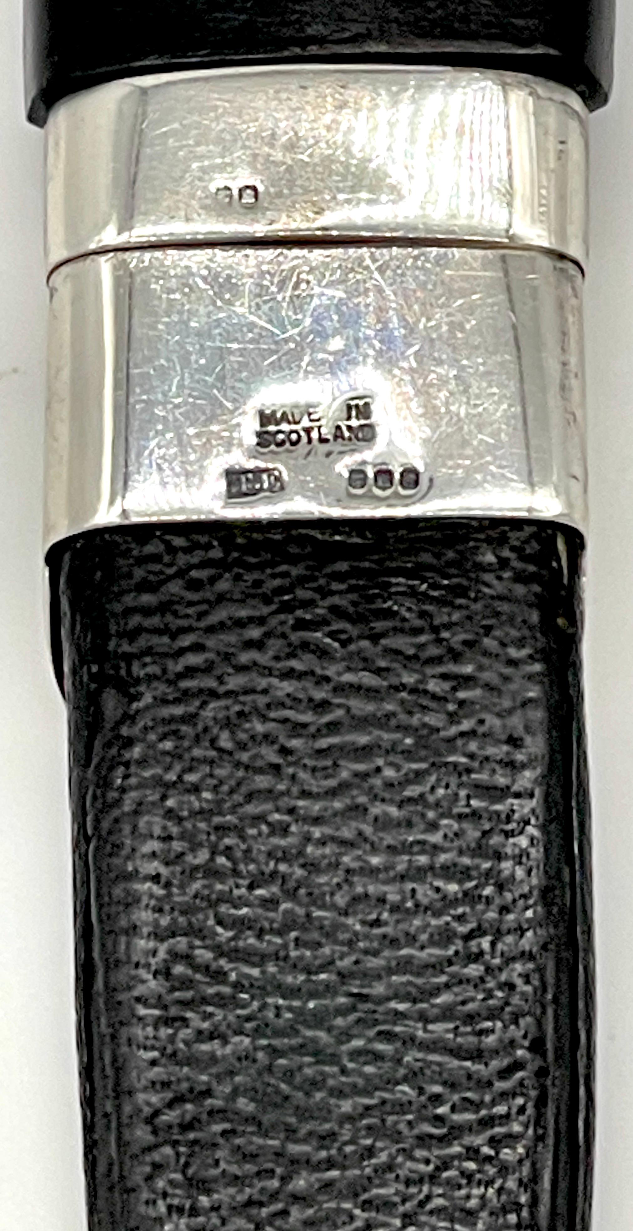 Schottisches Sterling- und geschnitztes Celtic Knot Bog Holz Dirk mit Topas, 20. Jahrhundert im Angebot 6