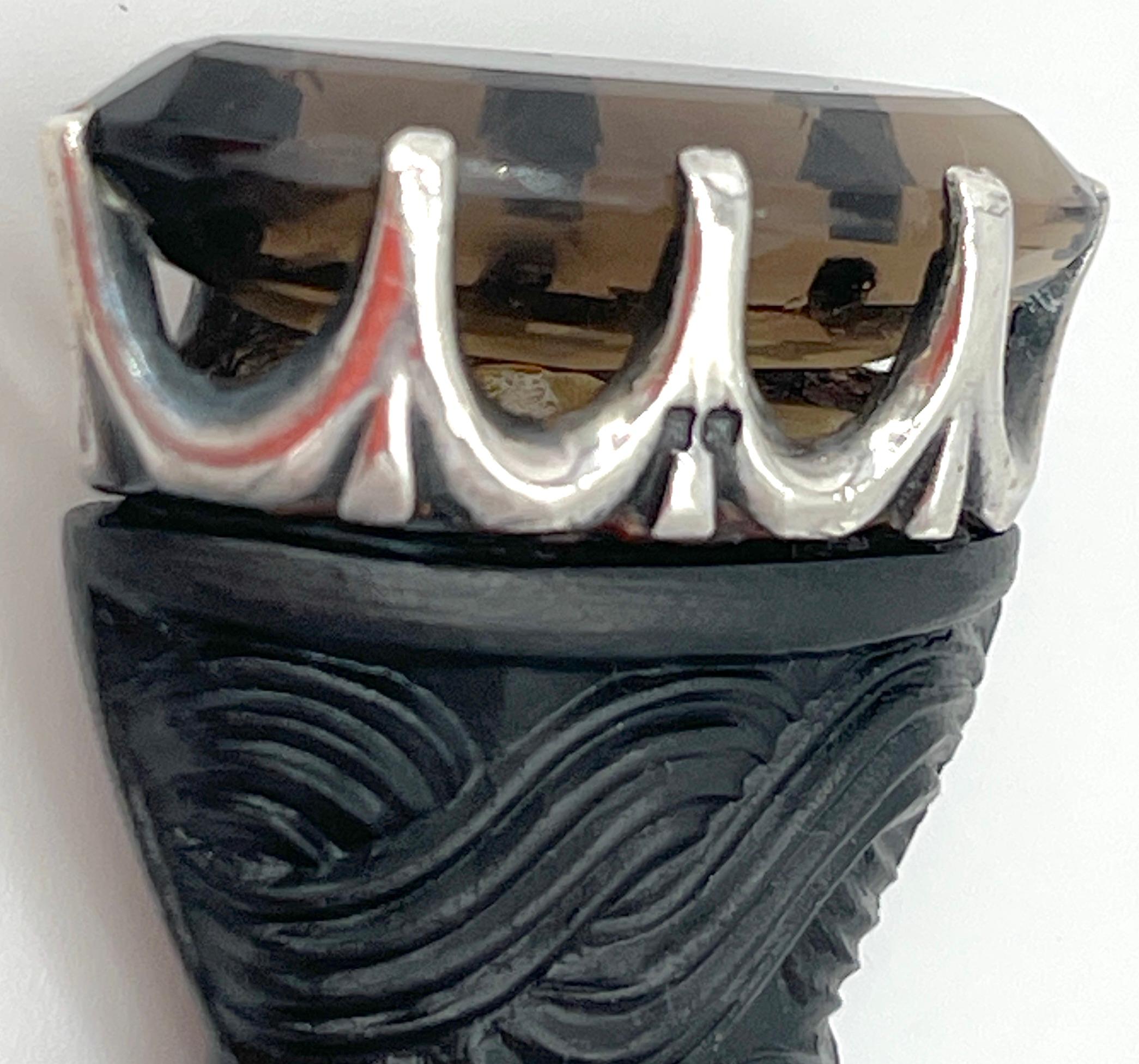 Schottisches Sterling- und geschnitztes Celtic Knot Bog Holz Dirk mit Topas, 20. Jahrhundert im Angebot 14