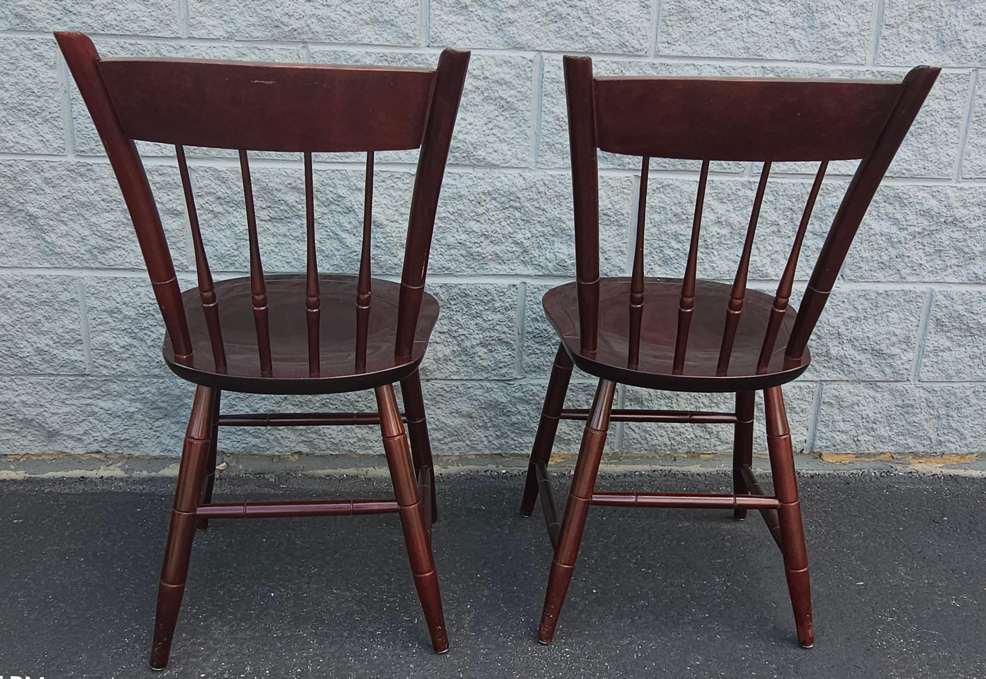 20th C. Set of Four Nichols and Stone Mahogany Windsor Side Chairs by Stickley For Sale 5