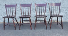 20th C. Set of Four Nichols and Stone Mahogany Windsor Side Chairs by Stickley
