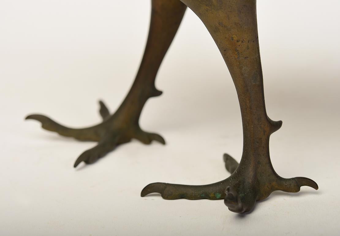 20. Jahrhundert, Showa, Japanischer Bronze-Tierpfau mit Künstlerschild im Angebot 3