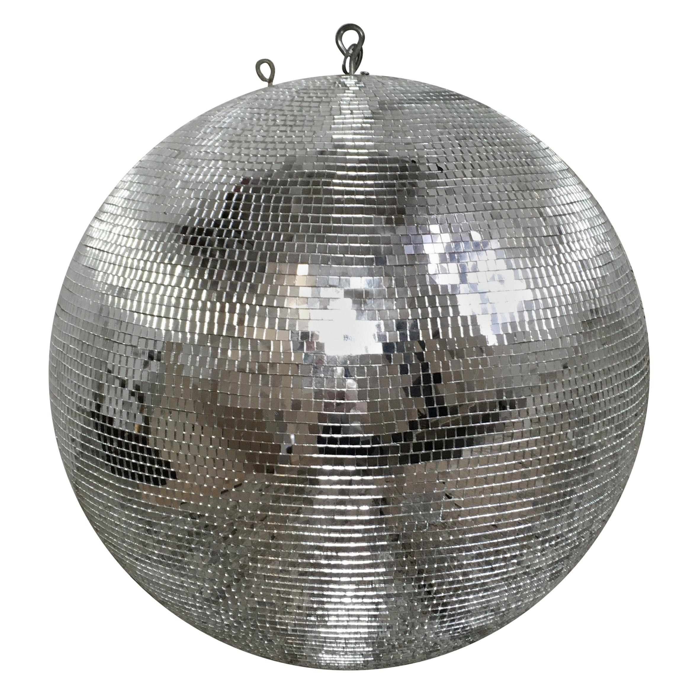 20th Century Spinning Mirror Disco Ball with Motor