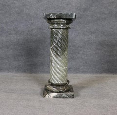 20th c Sprindrel Neoclassical Column Style Marble Pedestal