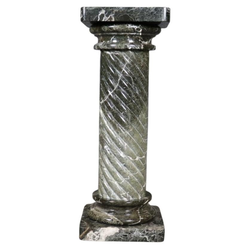 20th c Sprindrel Neoclassical Column Style Marble Pedestal