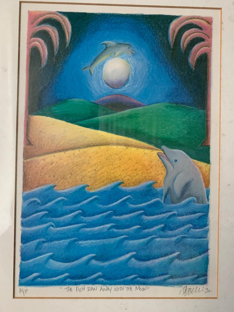 American 20th C. Surrealist Print Art, Artist Proof  (1992) For Sale