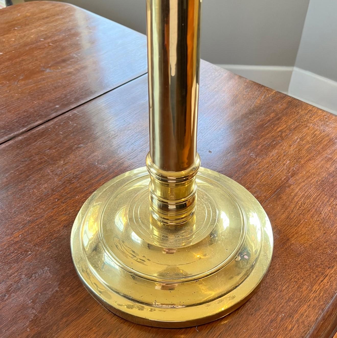 20th Century Tall Brass Eleven-Light Candelabrum in the Style of Paavo Tynell For Sale 2