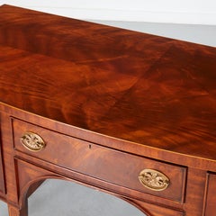 20th C. Three Drawer Georgian Style Mahogany Sideboard with Inlaid Stringing