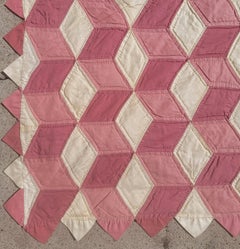 20th C Tumbling Blocks Quilt