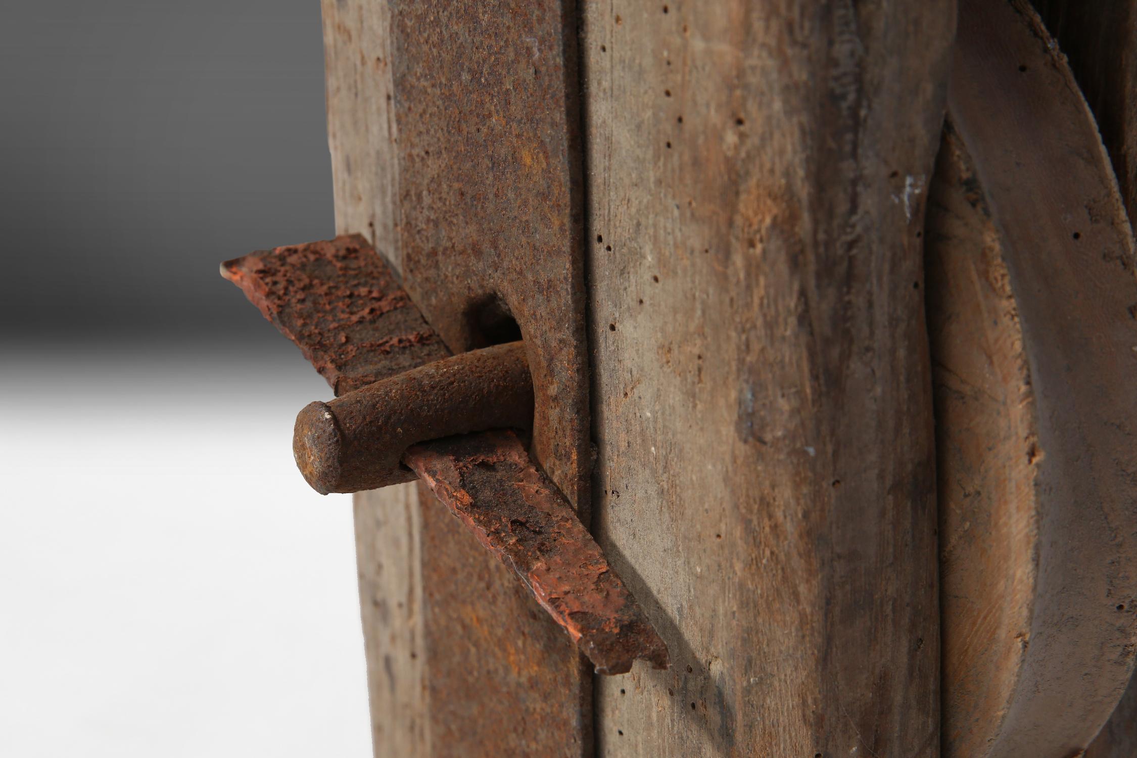 wooden pulley blocks