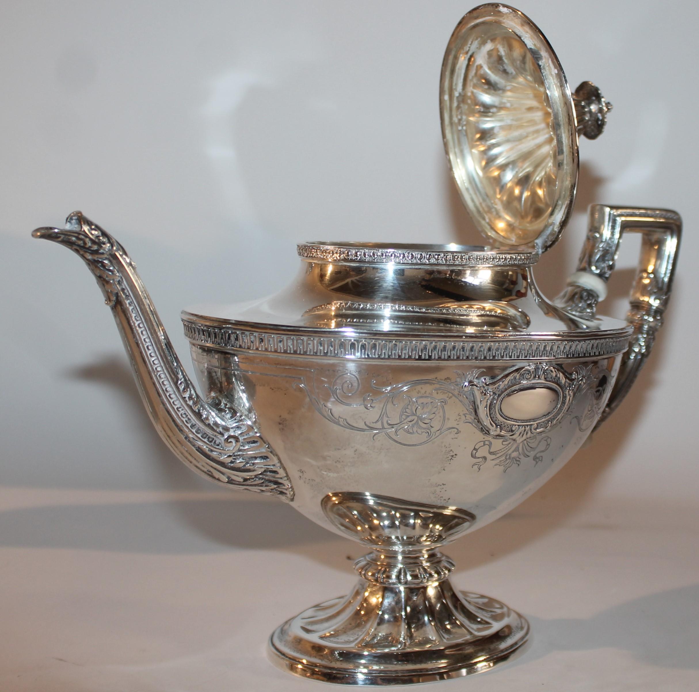 American 20th C Wallace Stering Silver Coffee & Tea 5 Piece Set For Sale