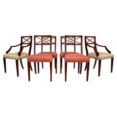 20th C Regency x back Dining Chairs
