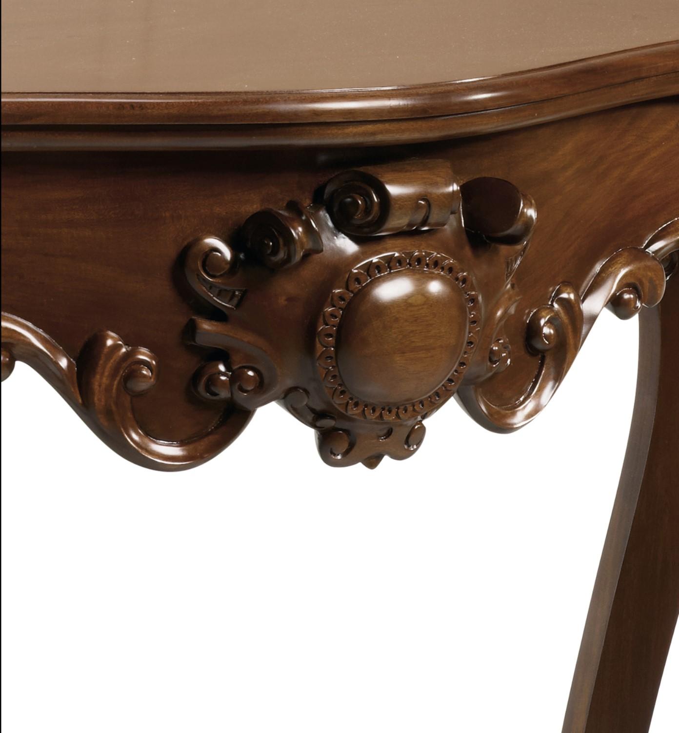 20th carved mahogany baroque style console table.