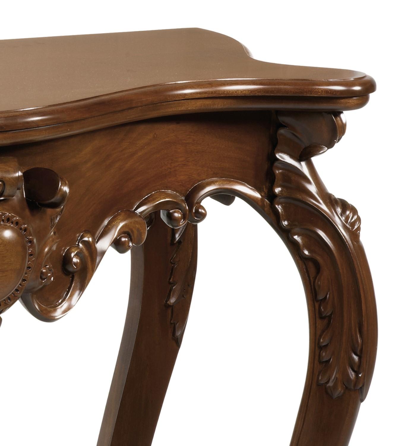 Spanish 20th Carved Mahogany Baroque Style Console Table For Sale