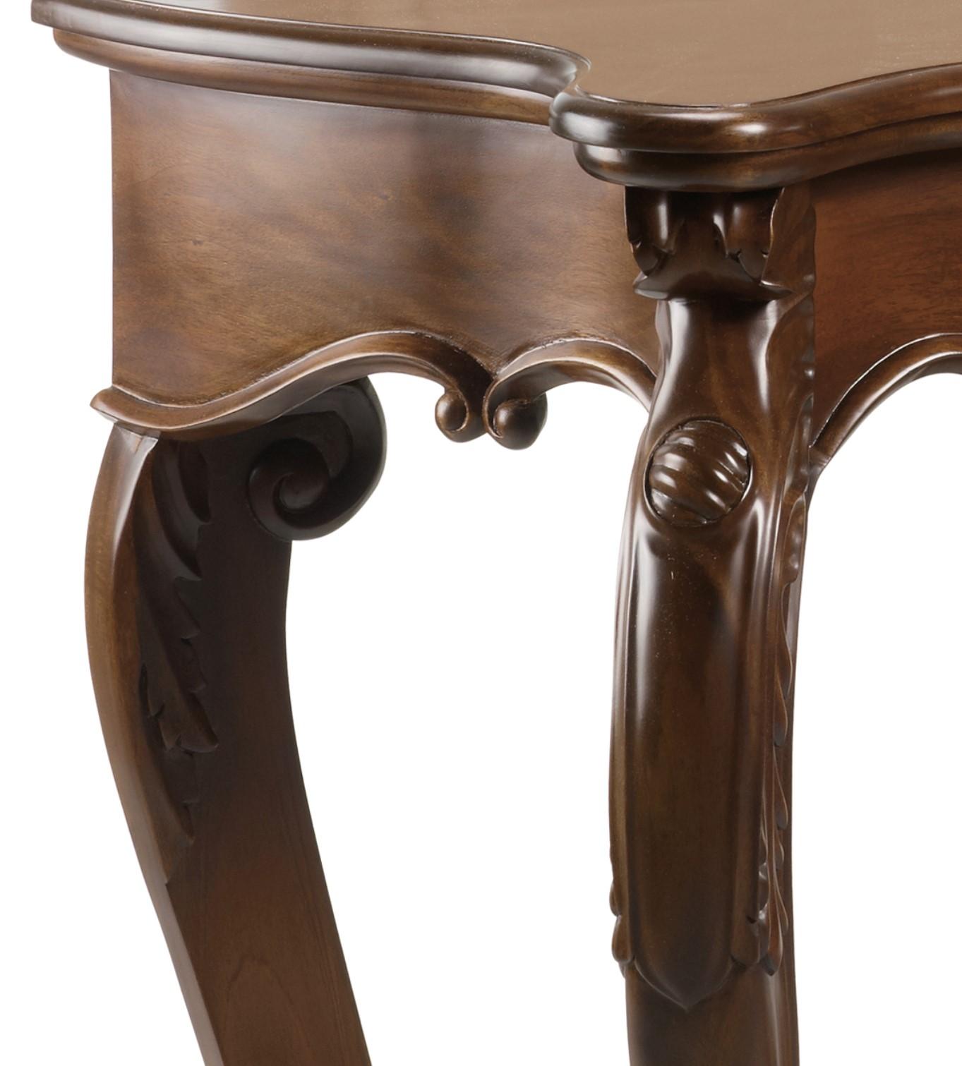 20th Carved Mahogany Baroque Style Console Table In Good Condition For Sale In Miami, FL