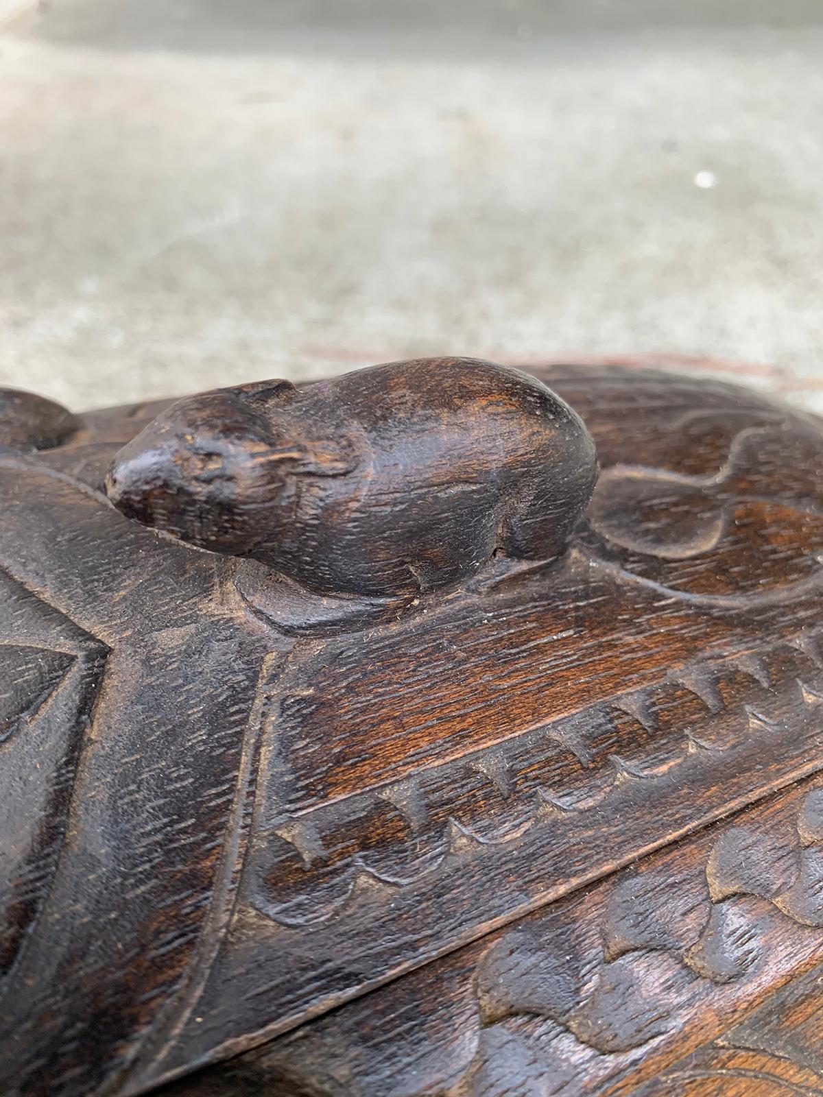 20th Century Carved Wood Frog Box 4