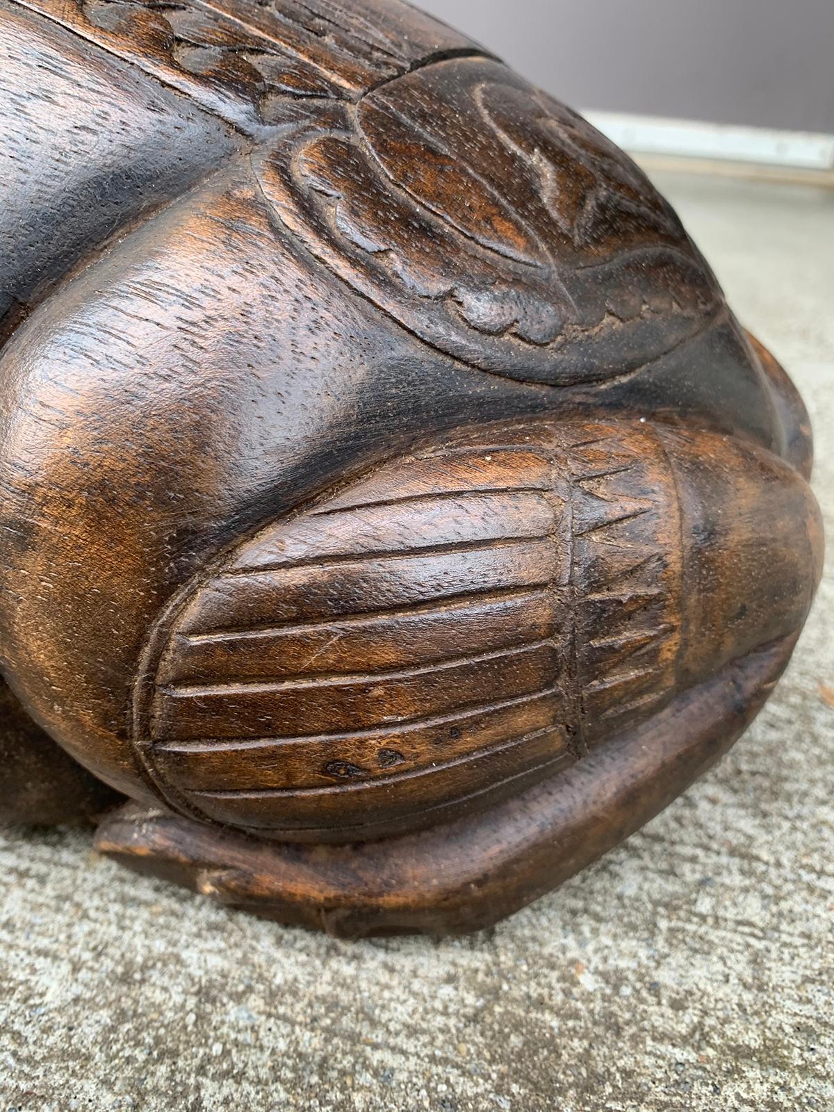 20th Century Carved Wood Frog Box 6