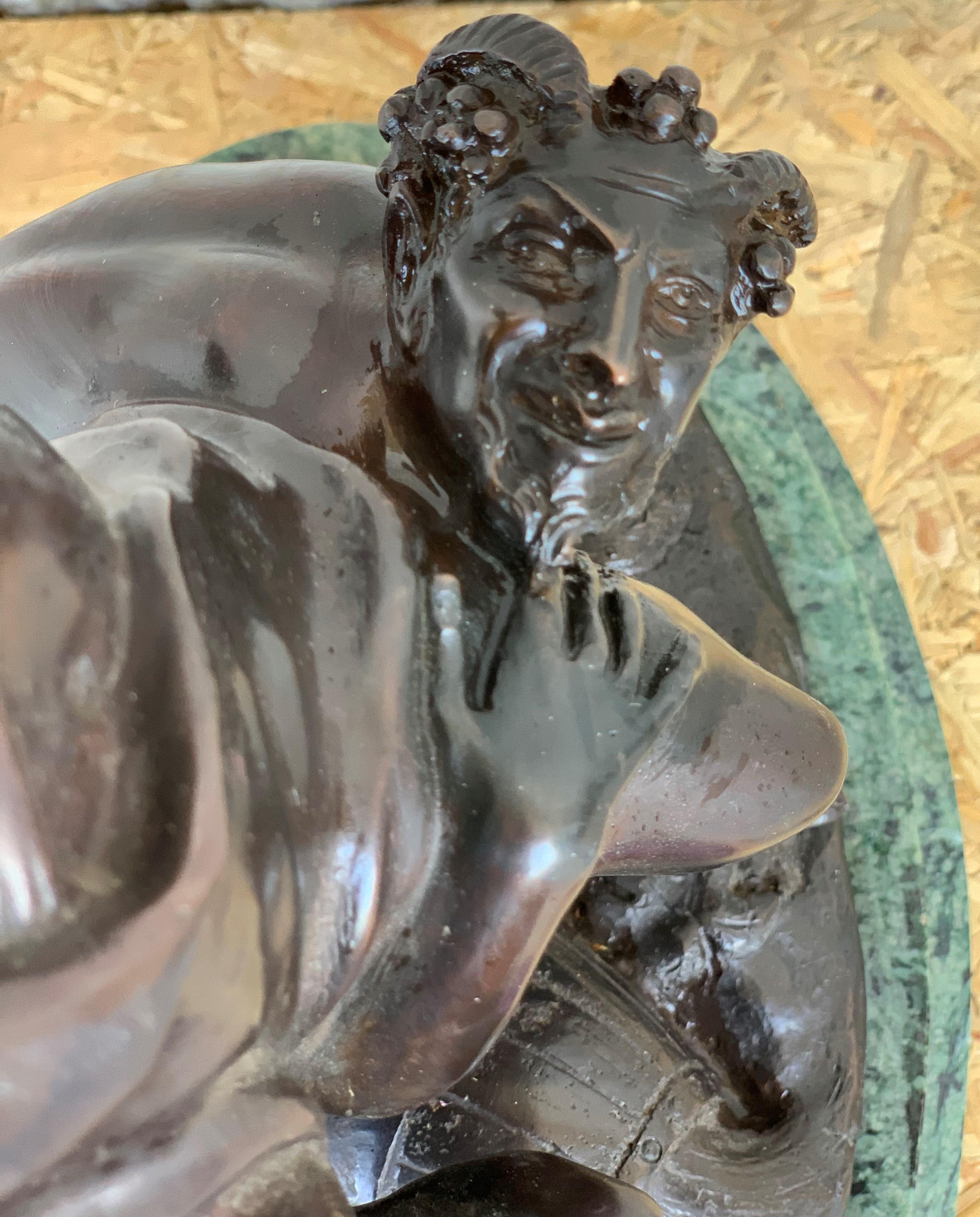 19th Cast Bronze Statue of a Cherub Angel Signed by Ferdinando de Luca, Italy For Sale 1