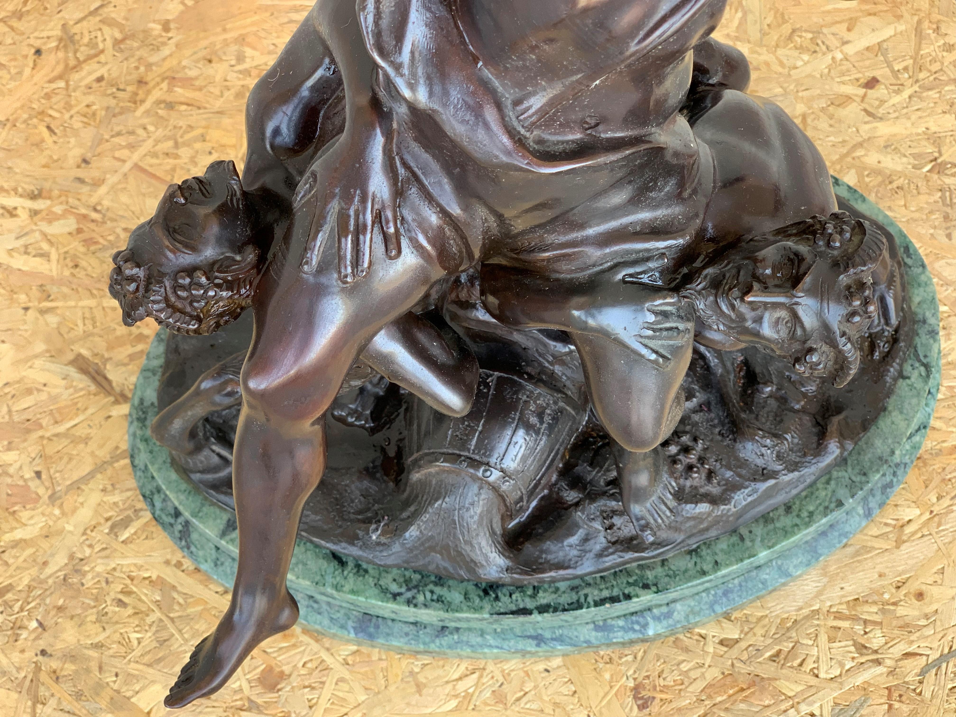 19th Cast Bronze Statue of a Cherub Angel Signed by Ferdinando de Luca, Italy For Sale 2