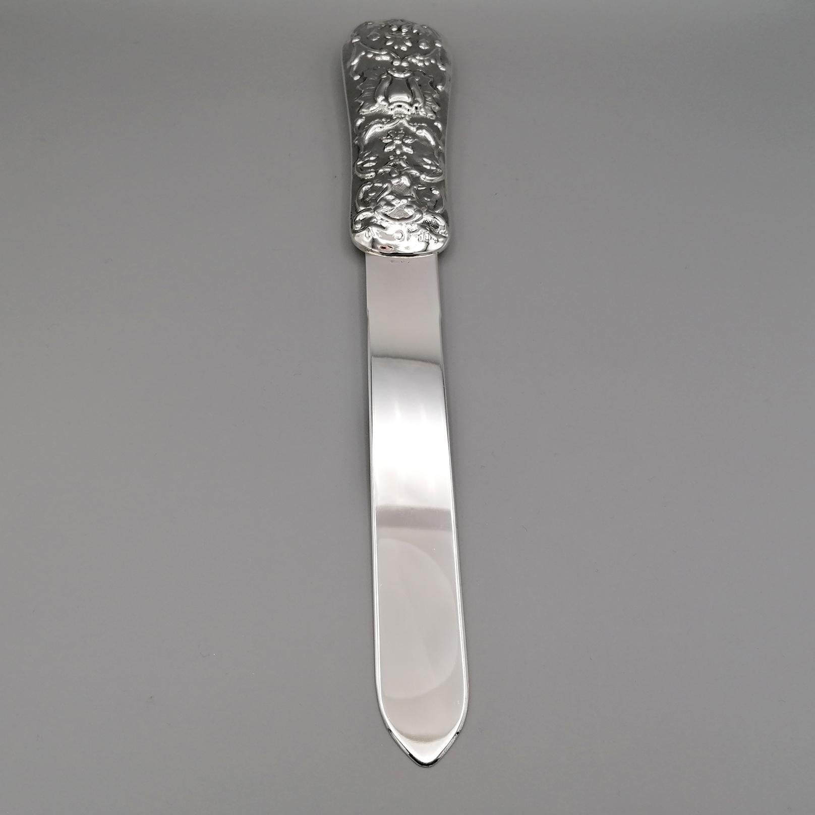 20th Cebtury Italian Big Sterling Silver Letter Opener For Sale 3