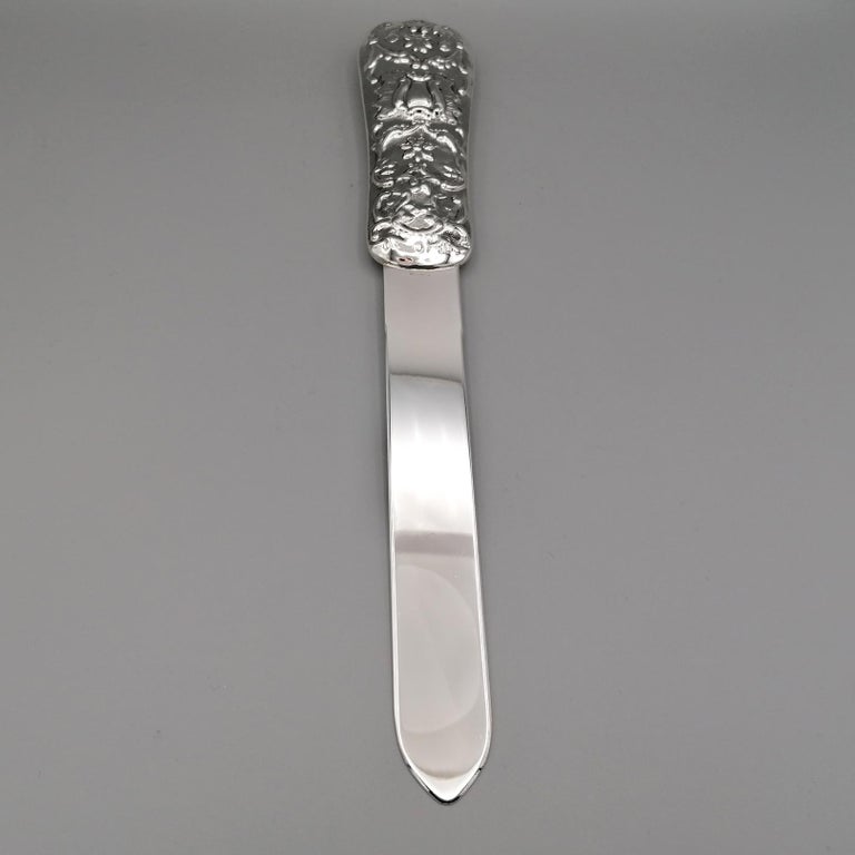 20th Cebtury Italian Big Sterling Silver Letter Opener For Sale 4