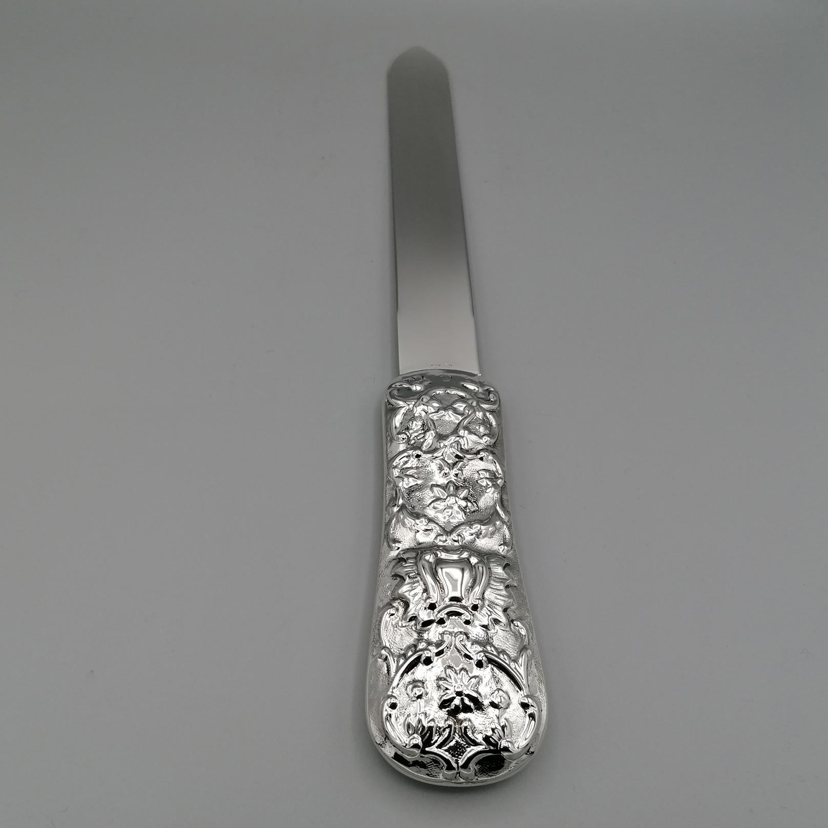 20th Cebtury Italian Big Sterling Silver Letter Opener For Sale 4