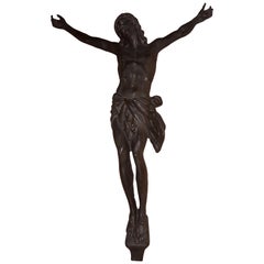 20th century Italian Amazing Solid Bronze of  Sculpture "Jesus on the Cross"