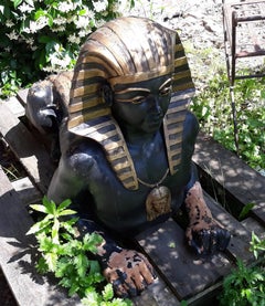 20th Century, Italy 1930 Terracotta Sphinx Decorated and Shaped by Hand