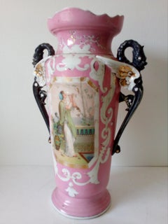20th Century Liberty Style White-Washed Vase Hard Porcelain