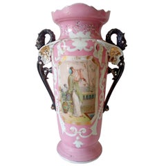 20th Century Liberty Style White-Washed Vase Hard Porcelain